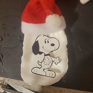 Snoopy Christmas Ornament with Santa Hat